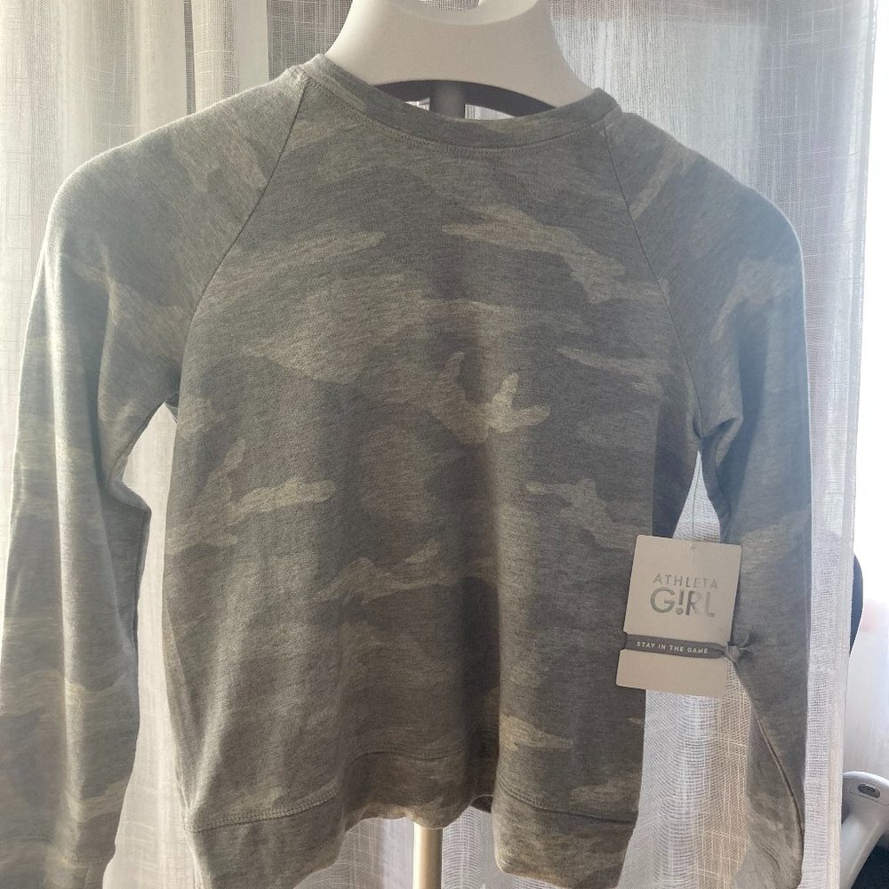Athleta Girl -Cross Your Fingers Sweatshirt -Size M 8/10- NWT